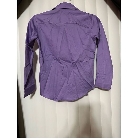 Calvin Klein purple button up blouse - Picture 3 of 5